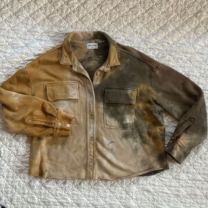 Cotton Citizen Earthy Tie-Dye Shirt Jacket